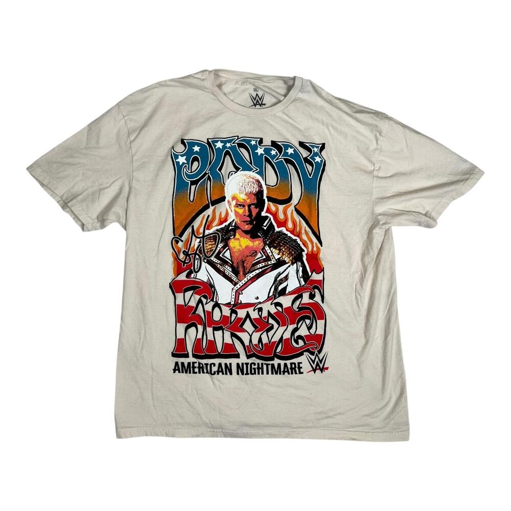 WWE Cody Rhodes T-Shirt Mens XL White American Nightmare Wrestling Graphic